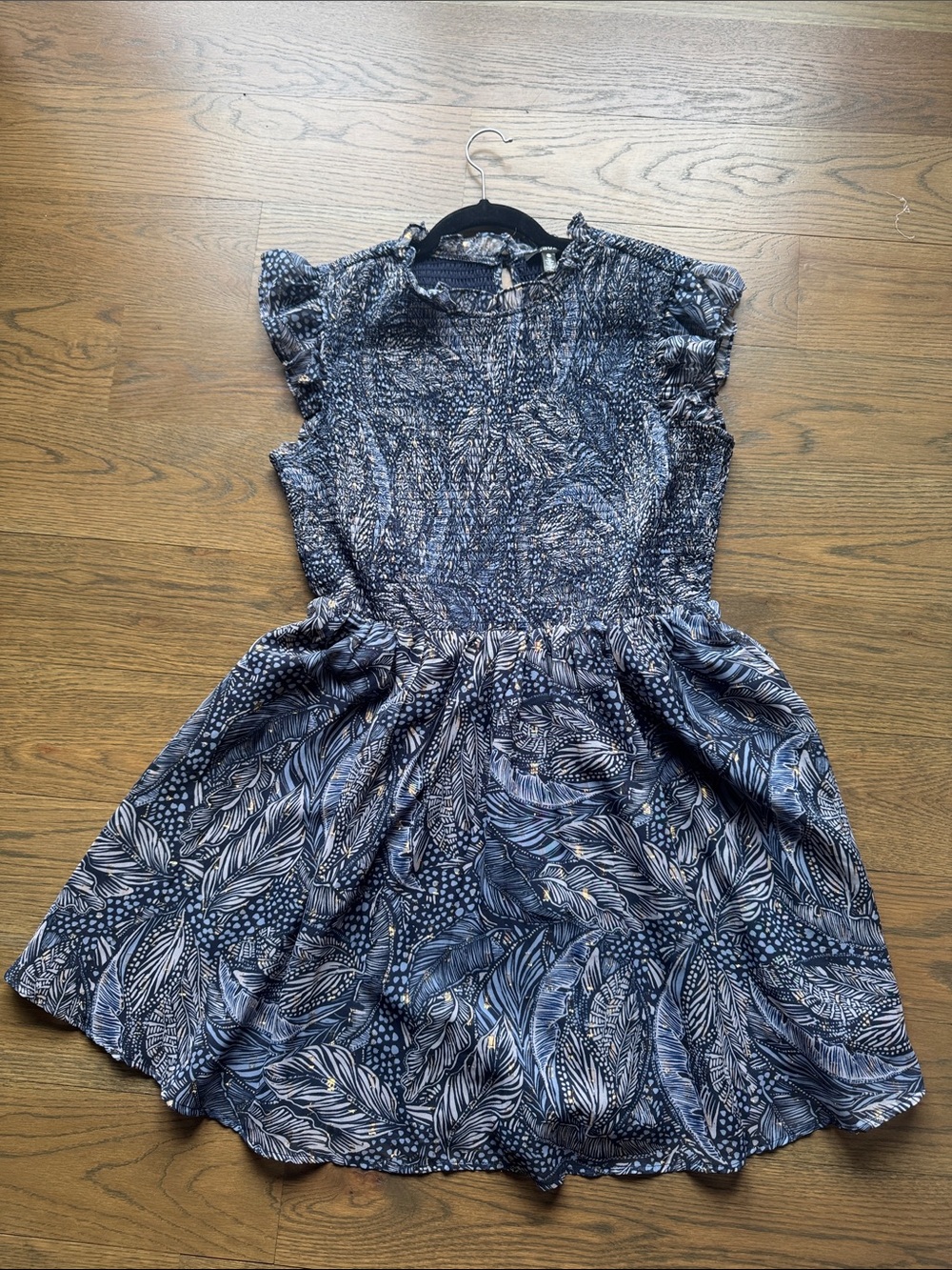 Aqua- Navy Blue Summer Dress